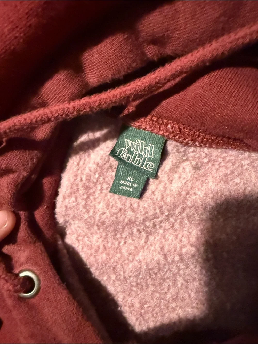 wild fable Maroon 'New York' Cropped Hoodie - Picture 2 of 3